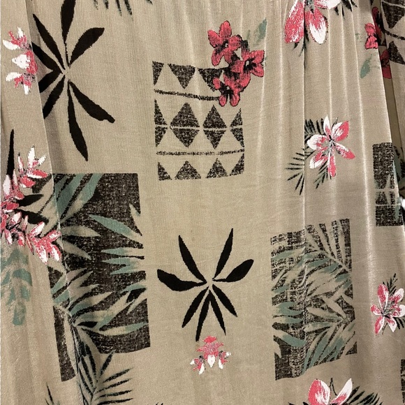 Slinky Brand Vintage Tropical Hawaiian Tribal Luau Vacation Island Floral Skirt - Picture 2 of 5